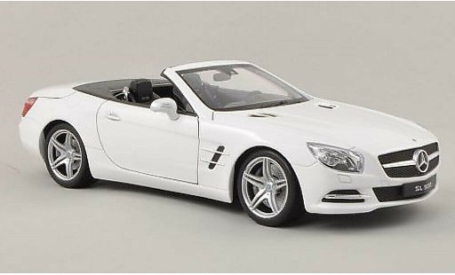 Mercedes Classe SL 500 1/18 Welly (R231) wit kap geoffnet 2012 modelauto