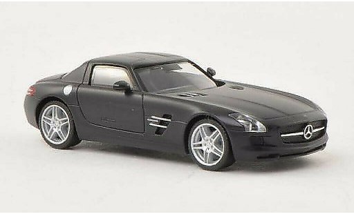 Mercedes SLS Coupe 1/87 Herpa AMG (C197) mat-zwart modelauto