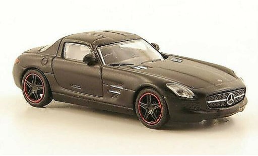 Mercedes SLS Coupe 1/87 Schuco AMG (C197) matzwart modelauto