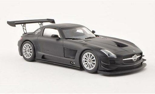 Mercedes SLS GT3 1/43 Minichamps AMG mat-zwart Plain Body Version 2011 modelauto