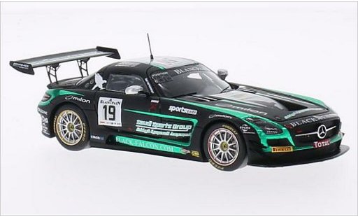 Mercedes SLS GT3 1/43 Spark AMG No.19 zwart Falcon 24h Spa 2014 modelauto