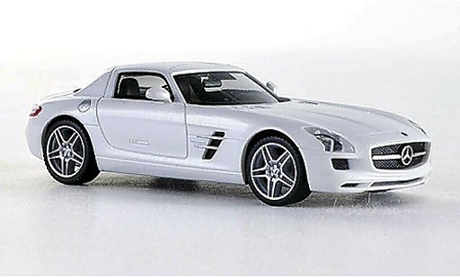 Mercedes SLS Coupe 1/87 Herpa AMG wit modelauto
