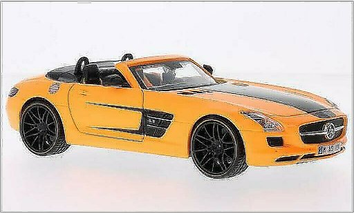 Mercedes SLS Roadster 1/24 Maisto AMG oranje/zwart modelauto