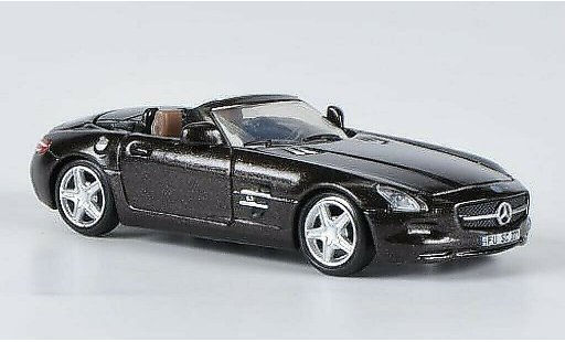 Mercedes SLS Roadster 1/87 Schuco AMG bruin modelauto