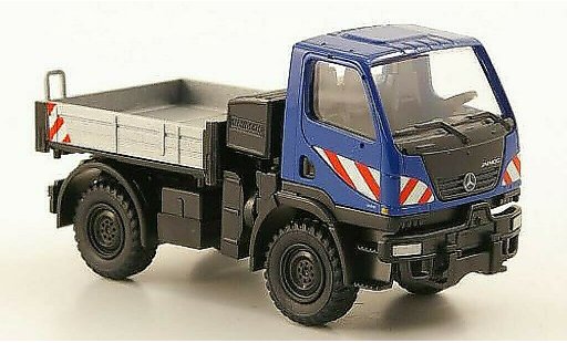 Mercedes Unimog Base 1/87 Wiking U20 laadbak blauw modelauto