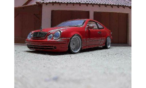 Mercedes Classe CL AMG 1/18 Anson K german look rood candy modelauto