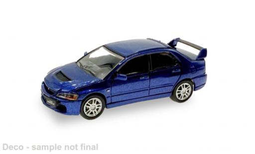 Modelauto Mitsubishi Lancer Evolution IX Evo blauw 1/87 Micro City 87