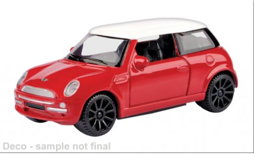 Modelauto Mini Cooper Base rood/wit 1/43 Motormax