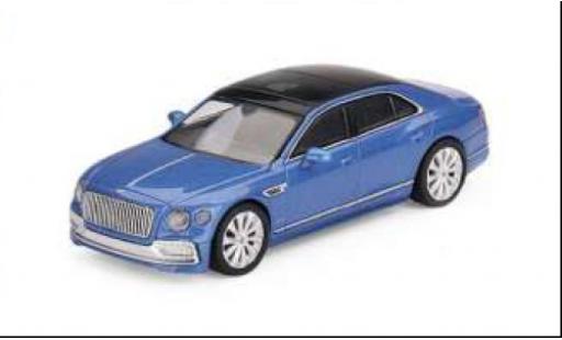 Modelauto Bentley Flying Spur berline blauw/zwart 1/64 Mini GT