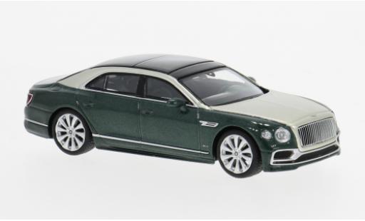 Modelauto Bentley Flying Spur berline groen/beige 1/64 Mini GT
