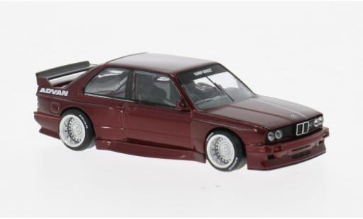 Modelauto Bmw M3 coupe (E30) rood 1989 1/64 Mini GT