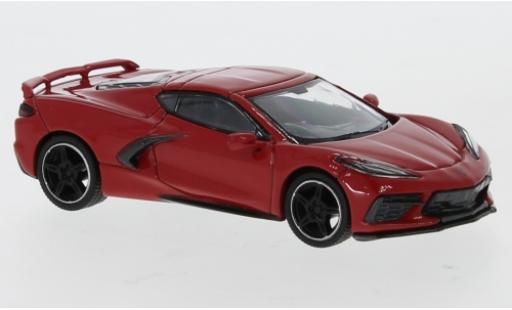 Modelauto Chevrolet Corvette Stingray (C8) rood RHD 2020 1/64 Mini GT