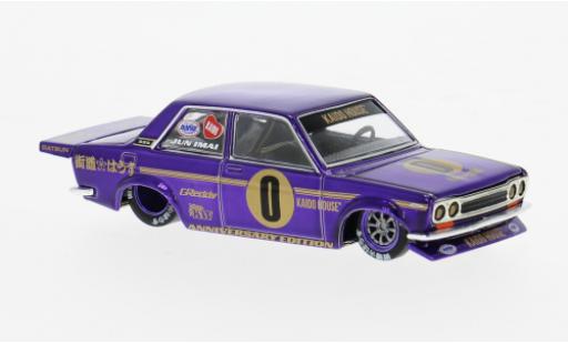 Modelauto Datsun 510 tuning Pro Street verjaardag Edition paars 1/64 Mini GT