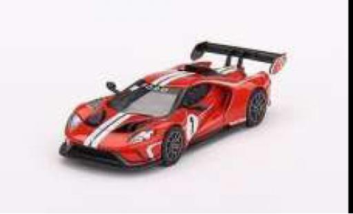 Modelauto Ford GT MK II rood/Dekor 1/64 Mini GT