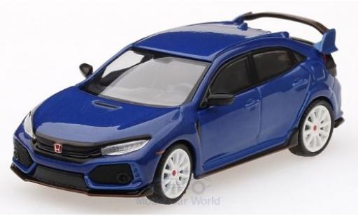 Modelauto Honda Civic Type R (FK8) blauw RHD Modulo Kit 1/64 Mini GT