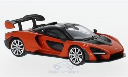Modelauto McLaren Senna Base oranje RHD 1/18 Mini GT