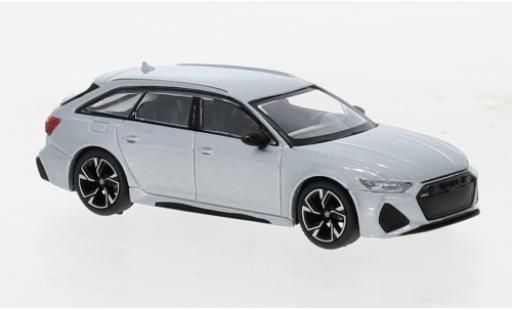 Modelauto Audi RS6 carbon black edition Avant zwart grijs 1/64 Mini GT