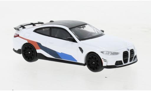 Modelauto Bmw M4 coupe (G82) M-Performance wit/Dekor 1/64 Mini GT