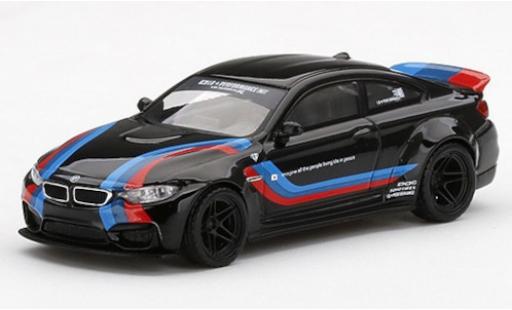 Modelauto Bmw M4 lb performance Works zwart/Dekor 1/64 Mini GT