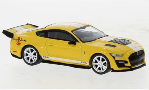 Modelauto Ford Mustang Shelby GT500 Ford Mustang Dragon Snake Concept geel 1/64 Mini GT