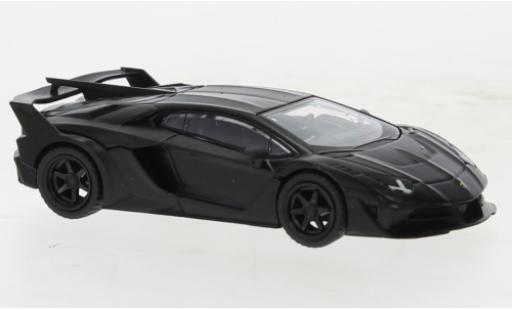 Modelauto Lamborghini Aventador GT EVO LB-Silhouette Works mate zwart 1/64 Mini GT