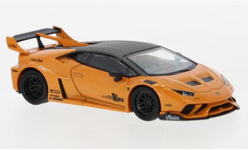 Modelauto Lamborghini Huracan Base GT LB Works metallic oranje 1/64 Mini GT