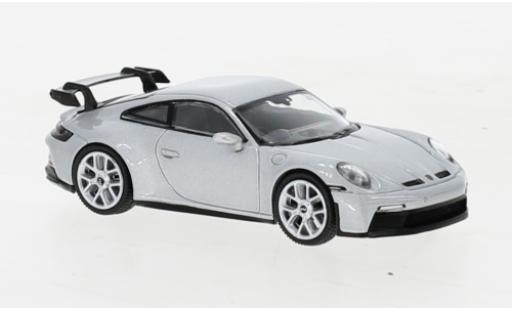 Modelauto Porsche 911 GT3 grijs 1/64 Mini GT