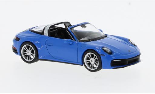 Modelauto Porsche 911 Targa 4S blauw 1/64 Mini GT