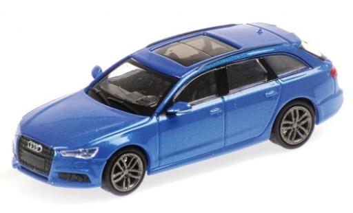 Modelauto Audi A6 avant metallic blauw 2018 1/87 Minichamps