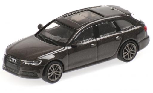 Modelauto Audi A6 avant metallic bruin 2018 1/87 Minichamps