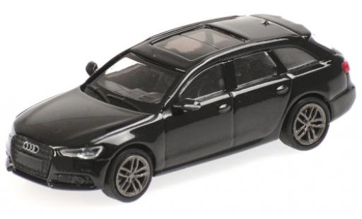 Modelauto Audi A6 avant metallic zwart 2018 1/87 Minichamps