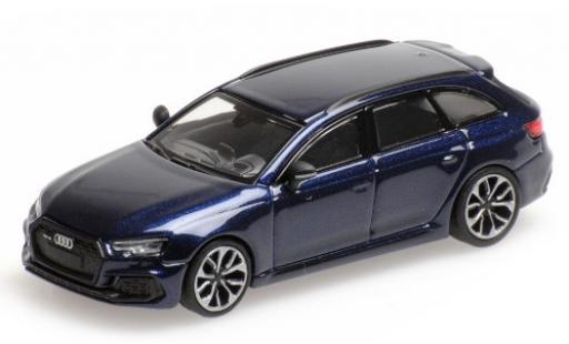 Modelauto Audi RS4 avant (B9) metallic blauw 2018 1/87 Minichamps