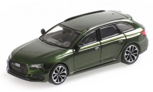 Modelauto Audi RS4 avant (B9) metallic groen 2018 1/87 Minichamps