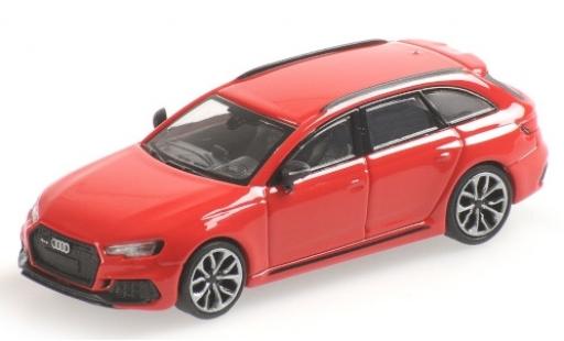 Modelauto Audi RS4 avant (B9) metallic rood 2018 1/87 Minichamps