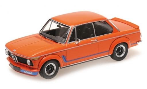 Modelauto Bmw 2002 Turbo oranje/Dekor 1973 1/18 Minichamps