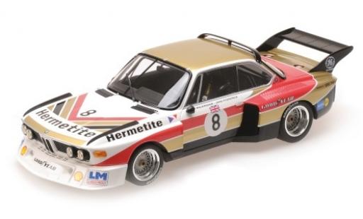 Modelauto Bmw 3.5 course CSL No.8 Hermetite 1000 Km N&Atilde;&frac14;rburgring 1976 J.Fitzpatrick/T.Walkinshaw 1/18 Minichamps