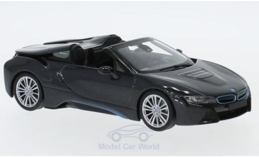 Modelauto Bmw i8 Roadster (I15) metallic grijs 2017 1/18 Minichamps