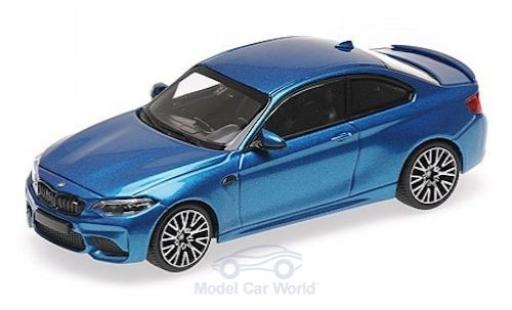 Modelauto Bmw M2 Competition metallic blauw 2019 1/43 Minichamps