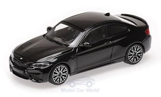 Modelauto Bmw M2 Competition metallic zwart 2019 1/43 Minichamps