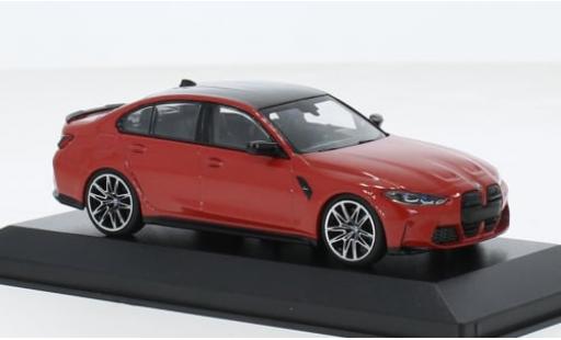 Modelauto Bmw M3 Competition (G80) metallic rood/carbon 2020 1/43 Minichamps