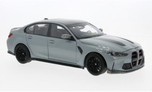 Modelauto Bmw M3 CS metallic grijs 2023 1/18 Minichamps