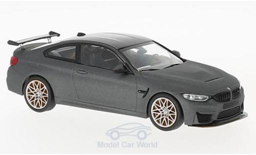 Modelauto Bmw M4 GTS (F82) mat-grijs 2016 met oranjen Felgen 1/43 Minichamps