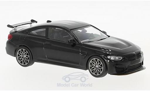 Modelauto Bmw M4 GTS (F82) metallic zwart 2016 met grijsen Felgen 1/43 Minichamps