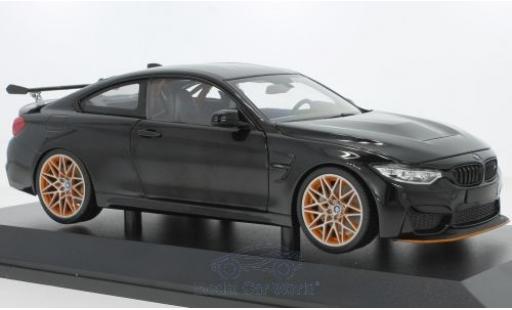 Modelauto Bmw M4 GTS metallic zwart 2016 1/18 Minichamps