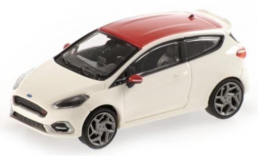 Modelauto Ford Fiesta ST wit/rood 2018 1/87 Minichamps