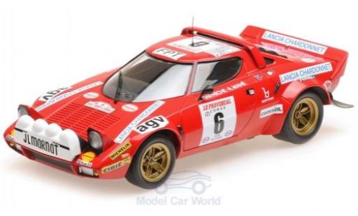 Modelauto Lancia Stratos HF No.6 Rally WM Rally Tour de Corse 1975 B.Darniche/A.Mahe 1/18 Minichamps