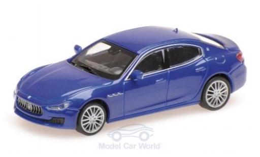 Modelauto Maserati Ghibli Base metallic blauw 2018 1/87 Minichamps