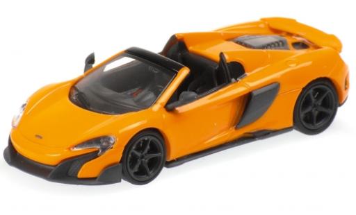 Modelauto McLaren 675 Spider LT oranje 2016 1/87 Minichamps