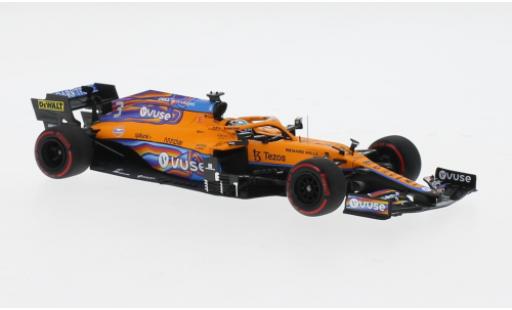 Modelauto McLaren F1 MCL35M No.3 Team formule 1 GP Abu Dhabi 2021 1/43 Minichamps
