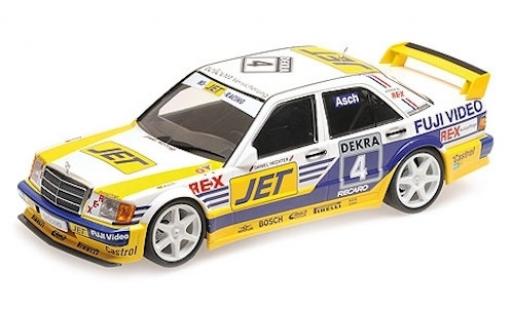 Modelauto Mercedes 190 DTM E 2.5-16 Evo 1 (W201) No.4 Team MS-JET Jet 1989 R.Asch 1/18 Minichamps